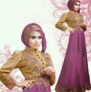 Model baju muslim brokat