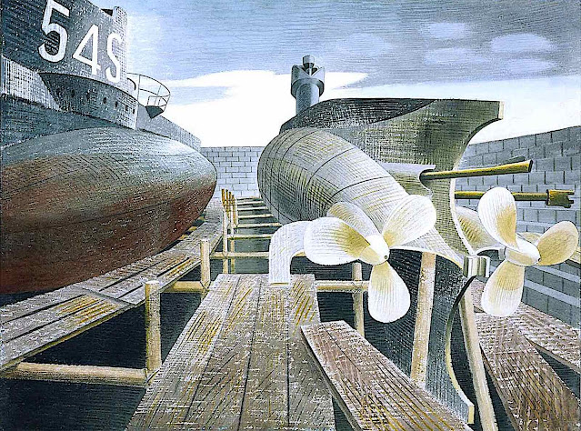 Eric Ravilious dock submarines