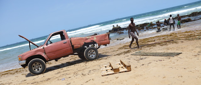 pick-up for scrap collection cooling down