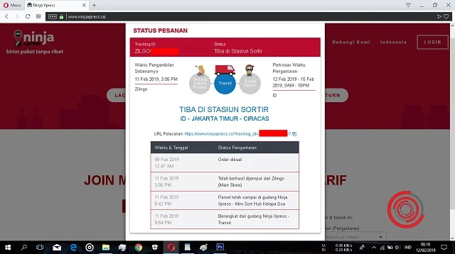 Cara Melacak Paket Lazada Ninja Van ID