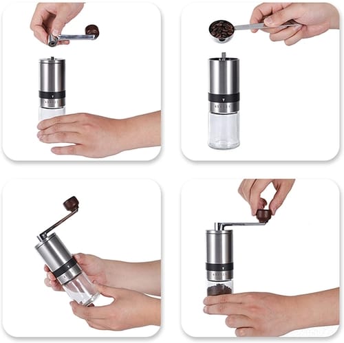 Grindzilla Stainless- Steel and Glass Manual Coffee Grinder
