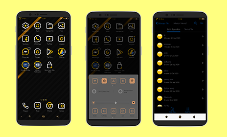 Gold Dark Tema Oppo Tembus Semua Aplikasi