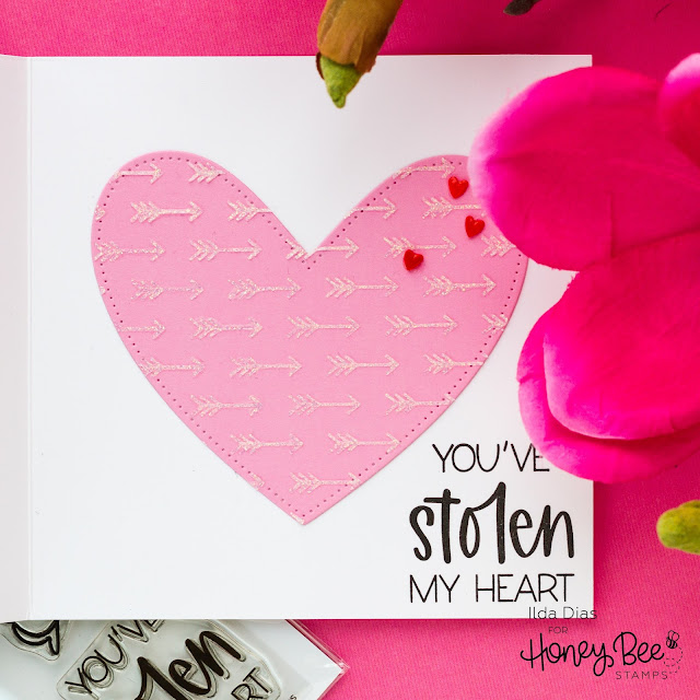 Stolen My Heart, Valentine's Day Card, Raccoon, Spinner Card, Honey Bee Stamps, Sneak Peeks, Love Letters, Card Making, Stamping, Die Cutting, handmade card, ilovedoingallthingscrafty, Stamps, how to,