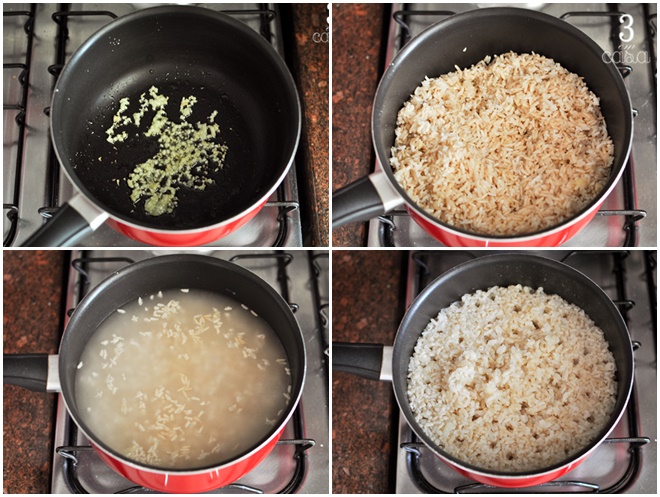como fazer arroz integral simples