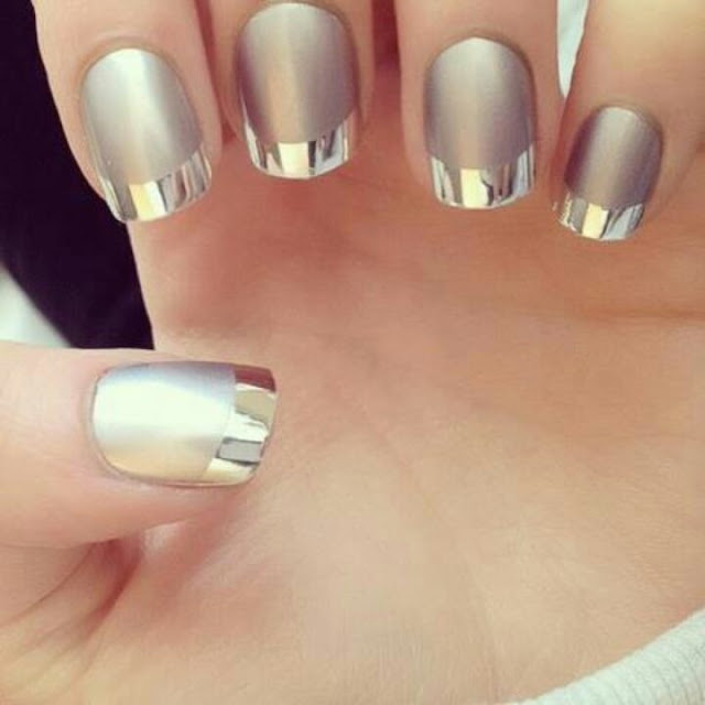 Frosted Metallics Nails