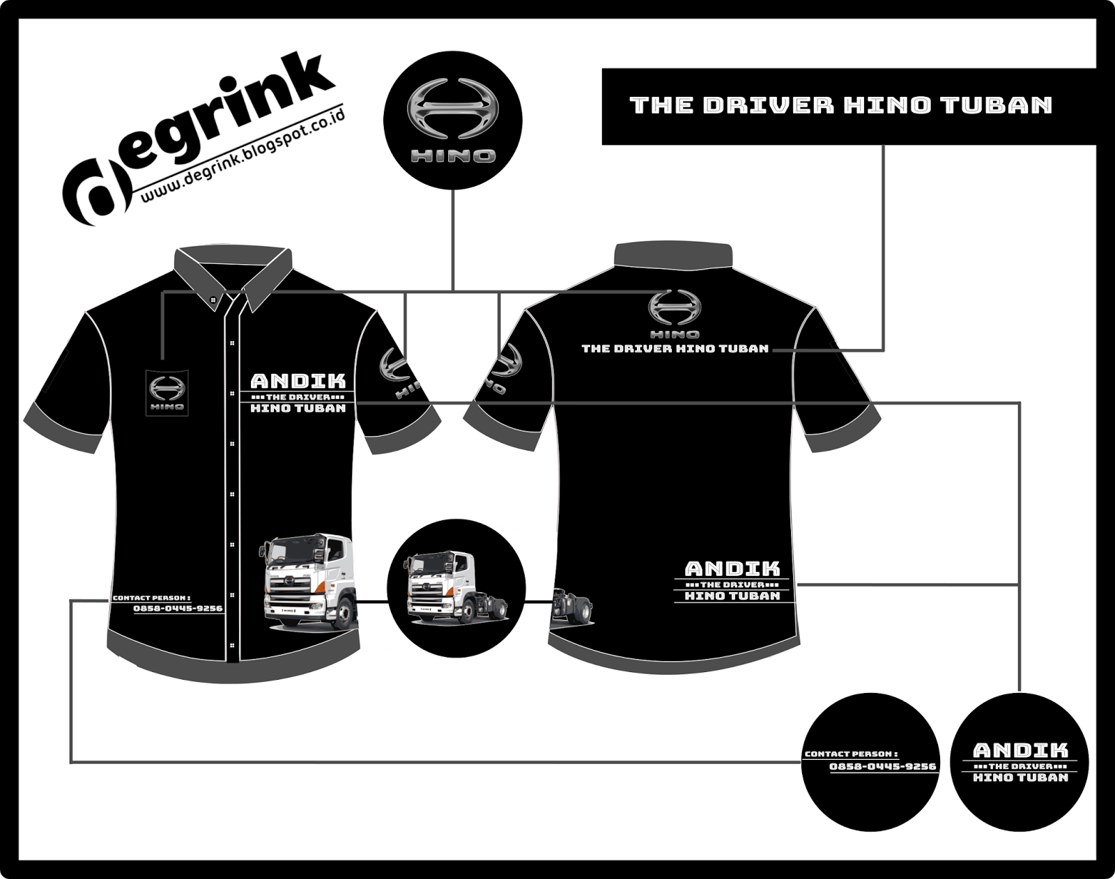  Desain Baju Berkerah  The Driver Hino Tuban Inkscape 0 91