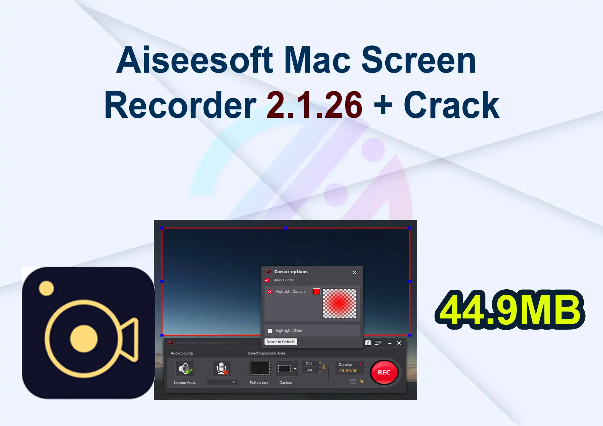 Aiseesoft Mac Screen Recorder 2.1.26 + Crack