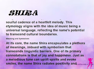 ▷ meaning of the name SHIRA