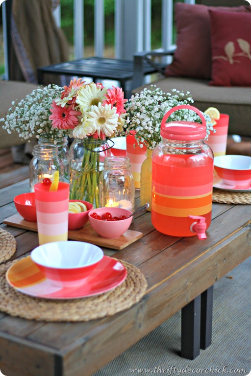 summer outdoor tablescape