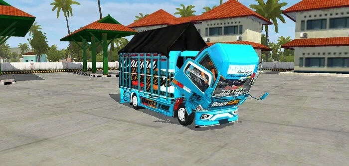 MOD BUSSID Truck Bos Cilik (Truck Canter Muat Cabe) Full Animasi