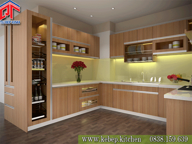 tủ bếp, tu bep, tủ bếp xinh, tủ bếp chống ẩm,tủ bếp gỗ chữ U,tủ bếp gỗ công nghiệp,