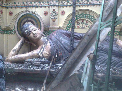 Muslims Burning Buddhist Houses, Temples and Buddha Statues in Bangladesh