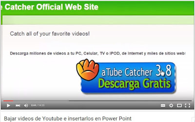 bajar videos de youtu y alojarlo en el power point