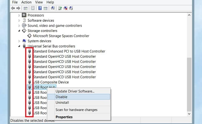 طريقة اغلاق منافذ الـ USB  لتجنب الفيروسات