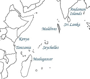 Indian Ocean map