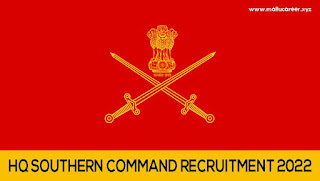 HQ Southern Command (Army) Recruitment 2022 - Apply For 58 LDC, Driver, Safaiwala and Safaiwali Vacancies