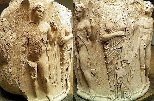 Monument from Temple of Artemis in Ephesos, Turkey - at British Museum 