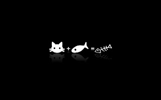 Black White Cat Fish Bone Sign Well Plus
HD Wallpaper