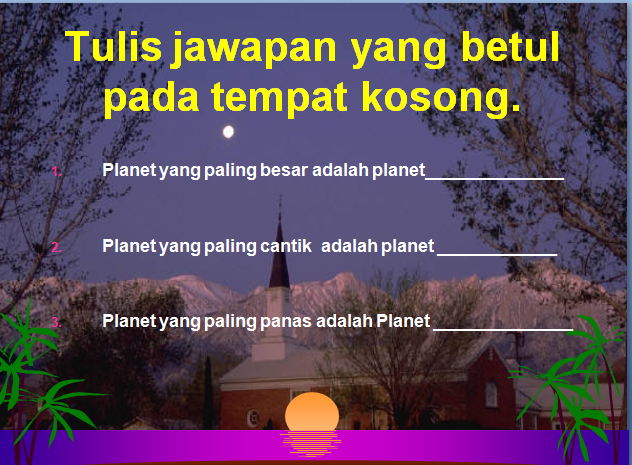 Sains Tahun 4 : Planet: Soalan Latihan