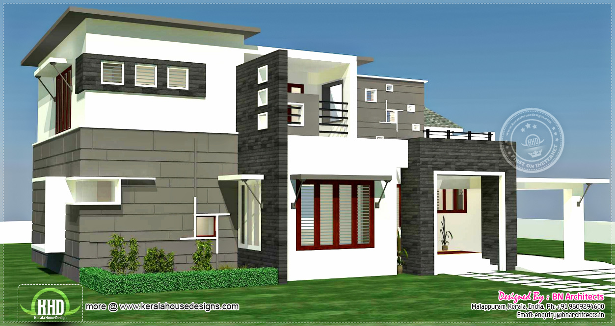 contemporary house elevation 02