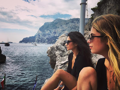 Buttahbenzo Ashley Benson and Shay Mitchell share pasta in Capri, Italy for Troian Bellisario's bachelorette party #bellisariogetsbooted