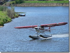 Pontoon Plane taking off