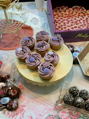 Upmarket Truman Brewery Brick Lane cupcakes lavender