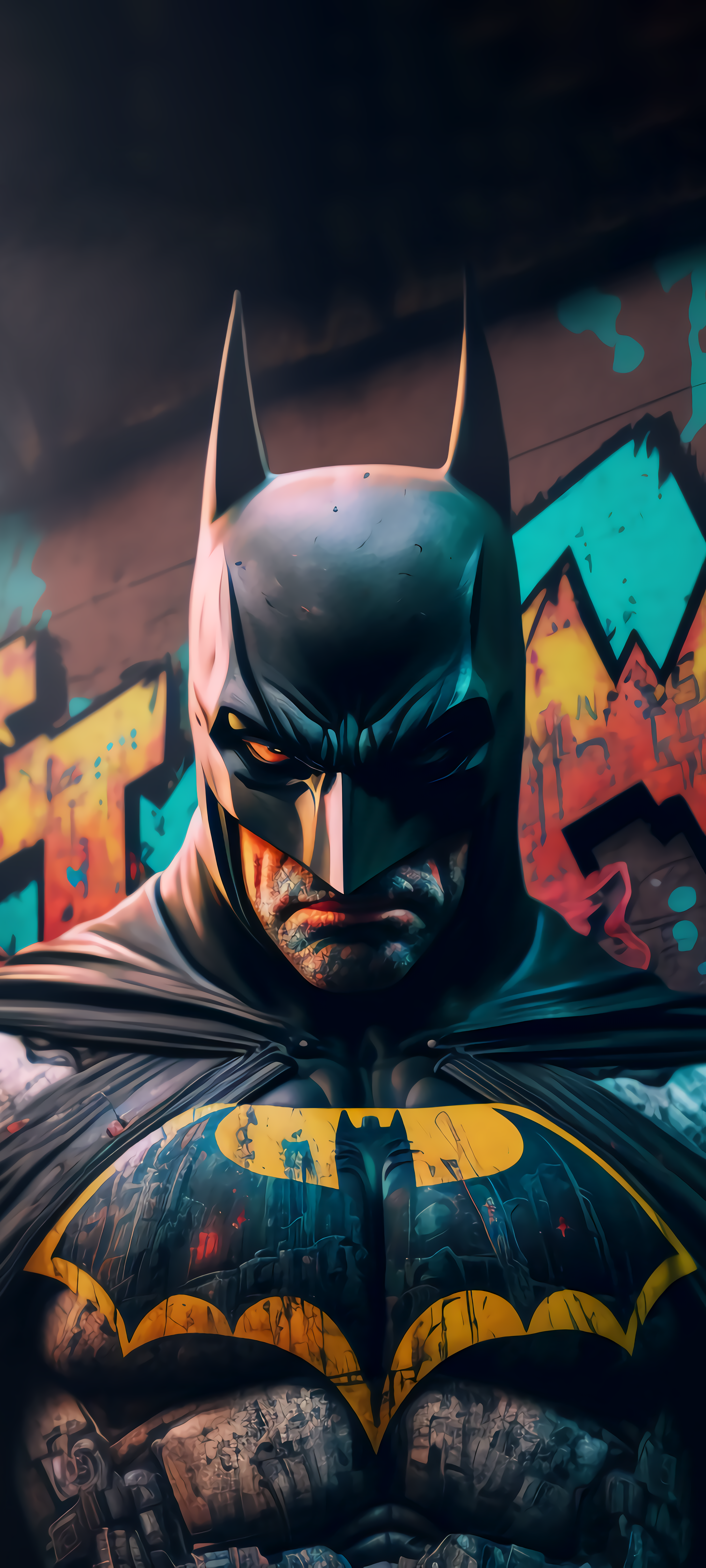 Embrace Your Inner Dark Knight with This Cool AIGenerated Batman Synthwave  Wallpaper for iPhone