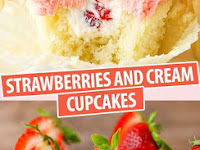 STRAWBERRIES AND CREAM CUPCAKES