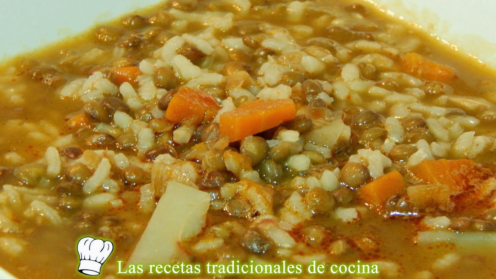 Lentejas con arroz y verduras