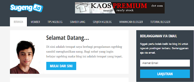 Penampakan Blog asli Mas Sugeng