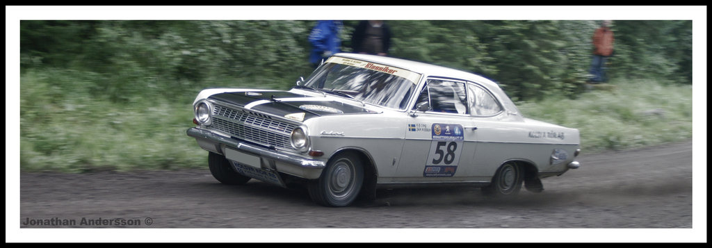 Opel Rekord in the Swedish Midnattssolsrallyt rally