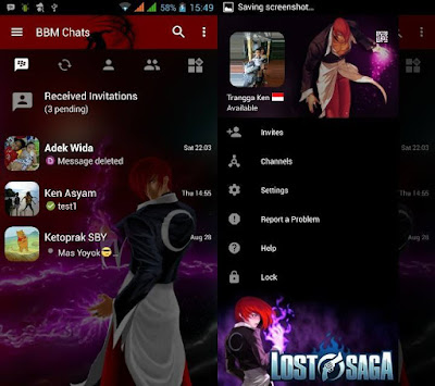 BBM LOST SAGA (BBM TEMA KARTUN KEREN)  MOD By Trangga Ken