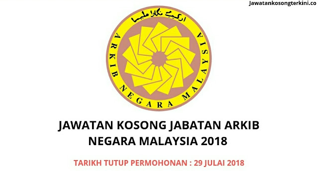 Permohonan Jawatan Kosong Jabatan Arkib Negara Malaysia 2021