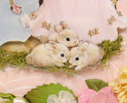 Touches of flocking have been added to the bunnies for added softness.