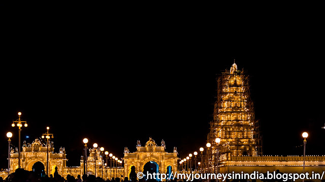 Mysore Palace Illumination at Public Holidays