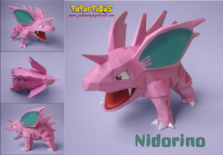 Pokemon Nidorino Papercraft v2