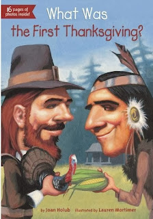 http://www.amazon.com/What-First-Thanksgiving-Joan-Holub/dp/0448464632/ref=sr_1_1?s=books&ie=UTF8&qid=1373986200&sr=1-1&keywords=what+was+the+first+thanksgiving