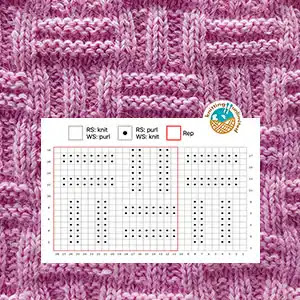 Basket wave Pattern Knit Purl, Beginner knitting stitches