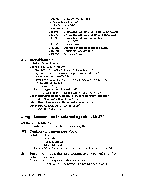 Image Asbestosis Exposure  ICD 10