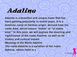 meaning of the name "Adaline"