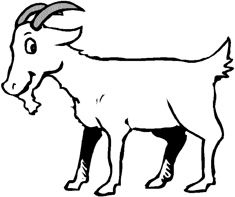 19 Animal Goats Printable Coloring Sheet