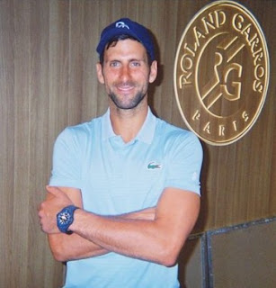 Novak Djokovic posing for the picture