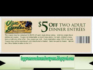 Free Printable Olive Garden Coupons