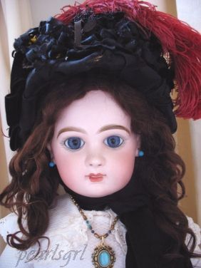 Antique bisque doll Tete Jumeau closed mouth