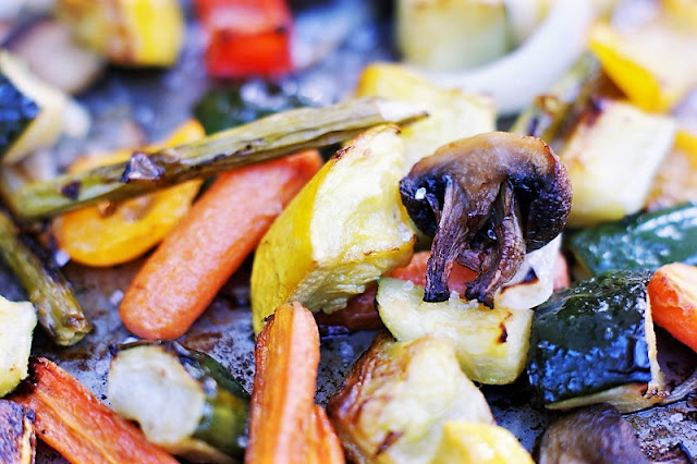 s peculiarly tasty alongside all that garden zucchini together with summertime squelch Easy Oven-Roasted Summer Vegetables