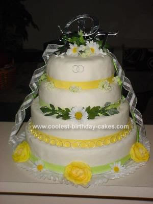 Homemade Wedding Cakes With Fresh Flowers