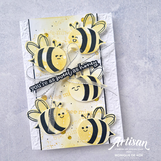 Stampin met Monique, Bee My Valentine, zelfgemaakte kaart, Artisan Designteam, Stampin' Up!