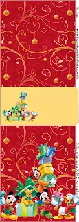 Navidad de Mickey y sus Amigos: Etiquetas para Candy Bar para Imprimir Gratis. 