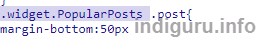 Popular Posts Margin in Soho Blogger Themes